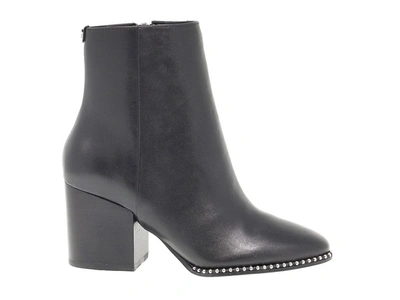 Guess Womens Black Leather Ankle Boots