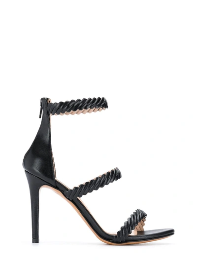 Albano Black Leather Sandals