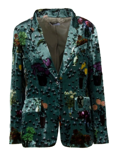 Ailanto Women's Green Viscose Outerwear Jacket
