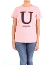 PINKO PINK COTTON T-SHIRT,3U10FRZ1R5N22