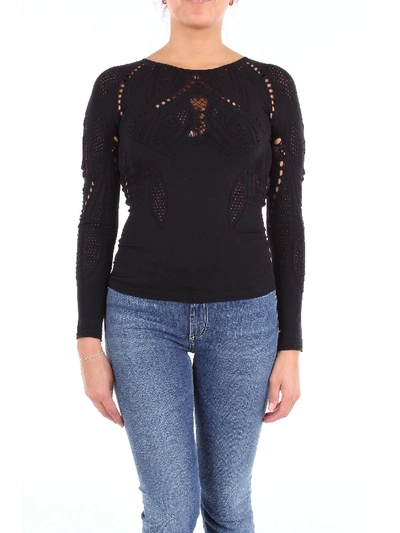 Pinko Black Polyamide T-shirt