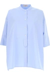 ALBERTO BIANI LIGHT BLUE COTTON BLOUSE,MM890AZZURRO