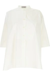 ALBERTO BIANI WHITE COTTON BLOUSE,MM890BIANCO