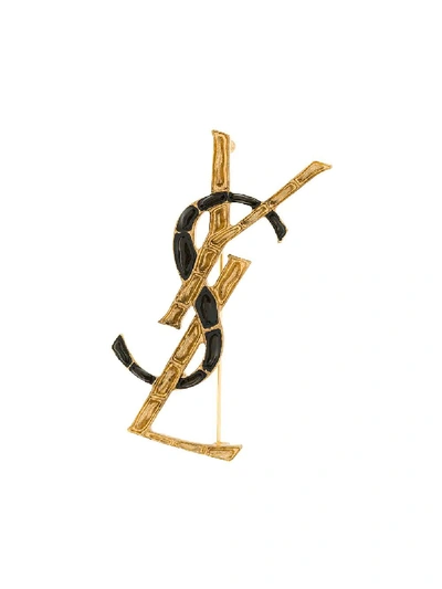 Saint Laurent Gold Metal Pin