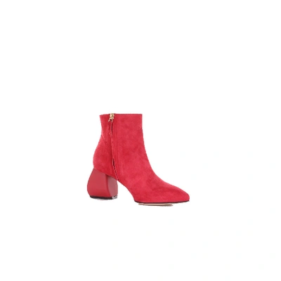 Space Style Concept Red Ankle Boots