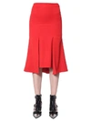 ALEXANDER MCQUEEN ALEXANDER MCQUEEN WOMEN'S RED WOOL SKIRT,585217QJAAC6610 40