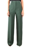 BURBERRY BURBERRY WOMEN'S GREEN WOOL trousers,MCBI38231 6