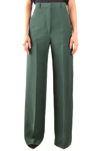 Burberry Women's Green Wool Pants