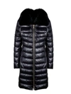 Herno Elisa Fox Fur-collar Down Coat In Black
