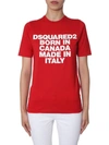 DSQUARED2 DSQUARED2 WOMEN'S RED COTTON T-SHIRT,S75GD0023S22427307 XS