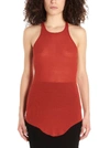 RICK OWENS RED VISCOSE TANK TOP,RP19F5101RC133