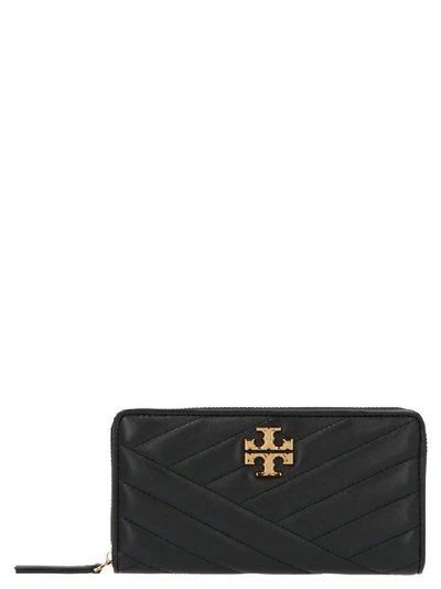 Tory Burch Kira Chevron Zip Continental Wallet In Black