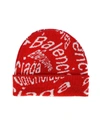 BALENCIAGA RED WOOL HAT,583123T15376540