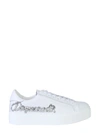 DSQUARED2 DSQUARED2 WOMEN'S WHITE LEATHER SNEAKERS,SNW000801502138M1616 40