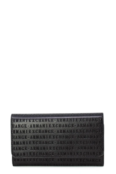 Armani Exchange Black Faux Leather Wallet