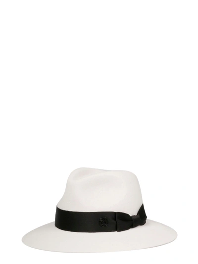 Maison Michel White Fabric Hat