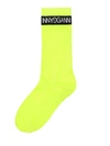 GANNI YELLOW COTTON SOCKS,A1899NEONMAIZE312