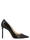 JIMMY CHOO JIMMY CHOO WOMEN'S BLACK LEATHER PUMPS,ROMY100KIDBLACK 37