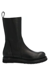 RICK OWENS BLACK LEATHER ANKLE BOOTS,RP19F5856LDE09