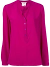 Stella Mccartney Eva Silk Crepe De Chine Blouse In Purple