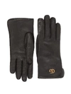 GUCCI BLACK LEATHER GLOVES,554281BN0601060
