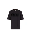 FENDI BLACK T-SHIRT,FS7184A5HQF0GME