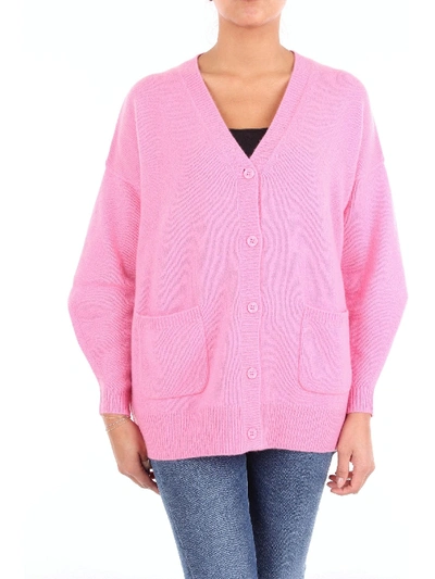 Pinko Pink Wool Cardigan