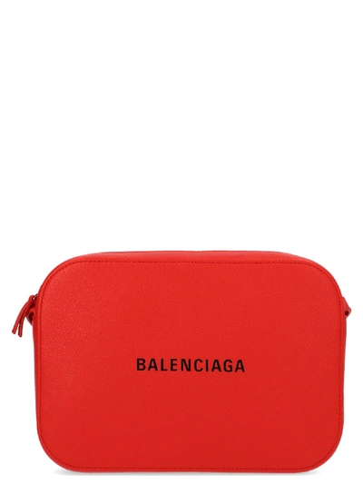 Balenciaga Red Leather Messenger Bag