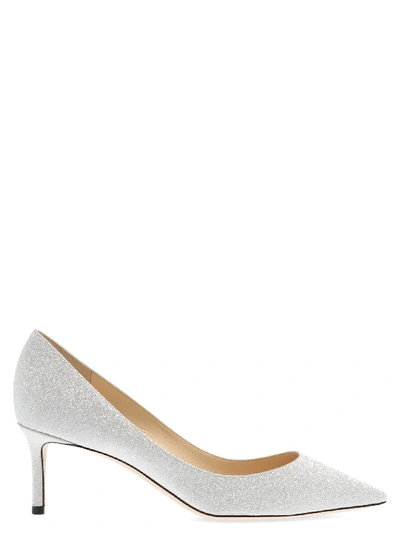 Jimmy Choo Silver Leather Pumps