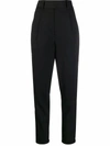 SAINT LAURENT SAINT LAURENT WOMEN'S BLACK WOOL PANTS,585873Y173Q1000 40