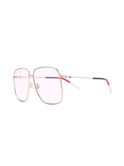 Gucci Women's Pink Metal Sunglasses