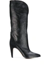 GIVENCHY GIVENCHY WOMEN'S BLACK LEATHER BOOTS,BE700GE05L001 37.5