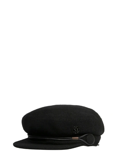 Maison Michel Black Wool Hat