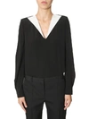 GIVENCHY GIVENCHY WOMEN'S BLACK SILK BLOUSE,BW60ER10JX004 38