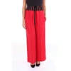 ALYSI RED COTTON PANTS,158156A8203RED