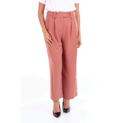 Alysi Brown Polyester Trousers