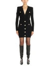 BALMAIN BLACK DRESS,SF16262K4620PA