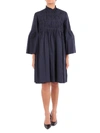 ALYSI BLUE COTTON DRESS,158330A8035DARKBLUE