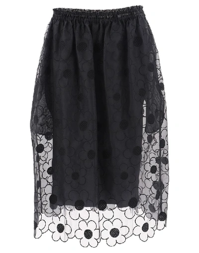 Moncler Genius Moncler Women's Black Silk Skirt