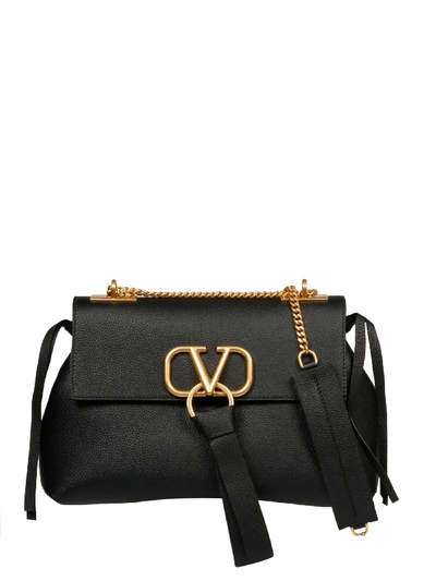 Valentino Garavani Black Leather Shoulder Bag