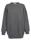 BALENCIAGA GREY CASHMERE SWEATER,583136T40921300