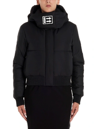 Off-white Down Jacket With Detachable Hood In Black