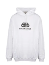 BALENCIAGA WHITE COTTON SWEATSHIRT,570792TEV199044