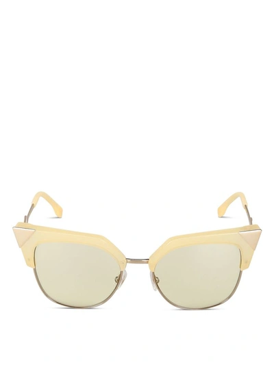 Fendi Women's  Yellow Acetate Sunglasses