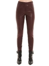 ISABEL MARANT ISABEL MARANT WOMEN'S BURGUNDY LEATHER PANTS,PA142019A004E80BY 38