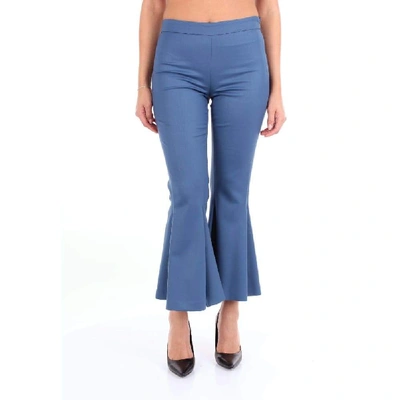 Marco De Vincenzo Women's Blue Fabric Pants