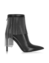 Balmain Mercy Chain-embellished Suede Ankle Boots In Black