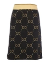 GUCCI GUCCI WOMEN'S BLACK WOOL SKIRT,579865XKAW31182 M