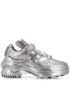 MAISON MARGIELA MAISON MARGIELA WOMEN'S SILVER LEATHER SNEAKERS,S39WS0037P2498T9002 38