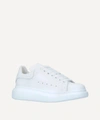 Alexander Mcqueen Leather Exaggerated-sole Sneakers In Cream